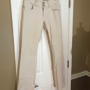 CAbi jeans - oatmeal two-button fly zip (size 6)
